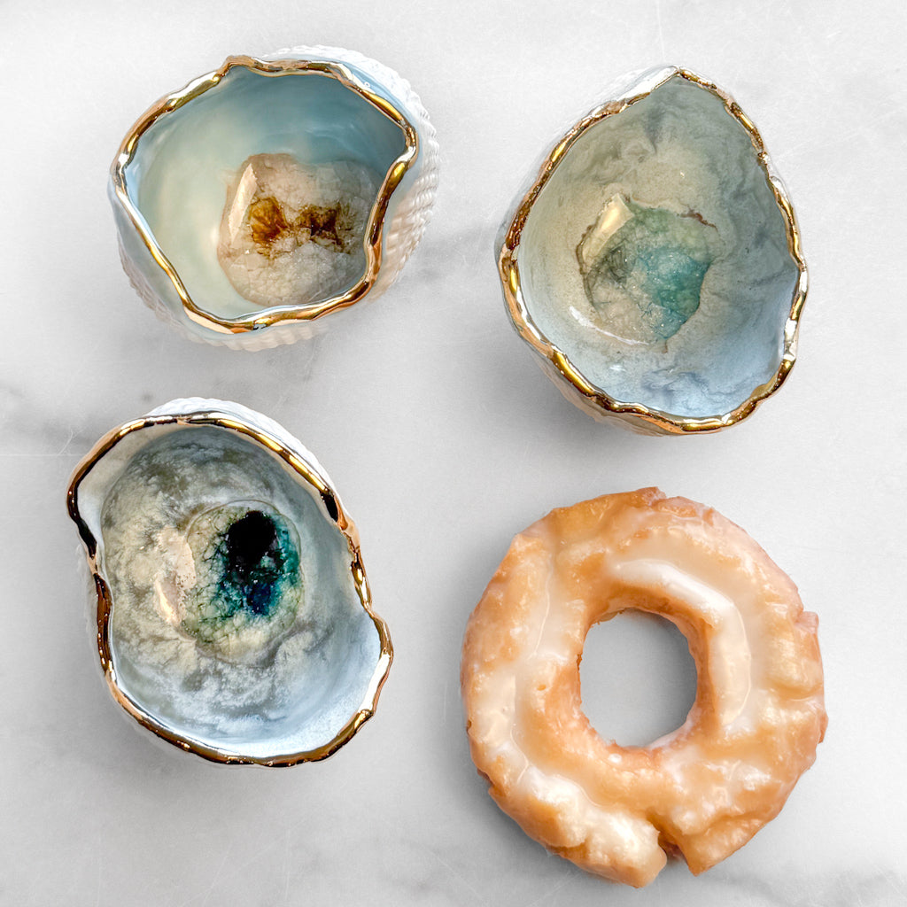 Small Blue Geode w/ Gold (sold separately)